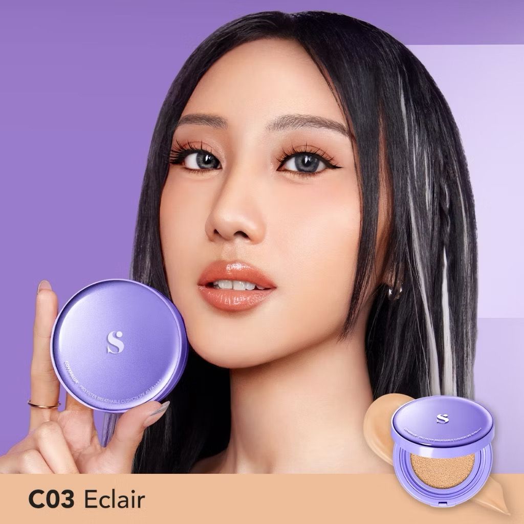 Somethinc Coverblur Pro Filter Breathable Cushion Full set (C03 Eclair)