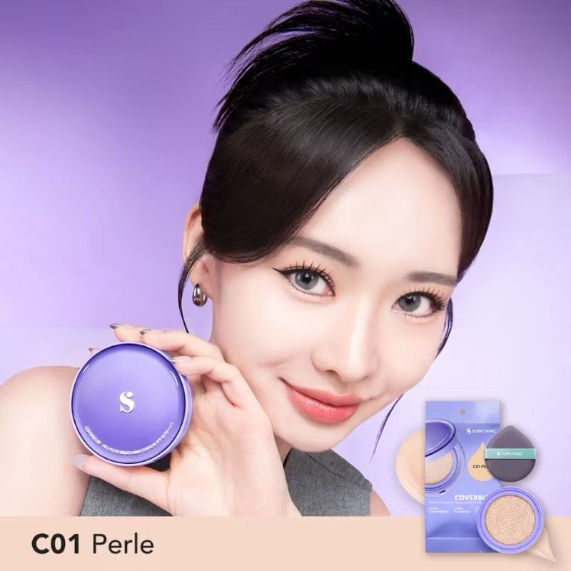 Somethinc Coverblur Pro Filter Breathable Cushion Full set(C01 Perle)