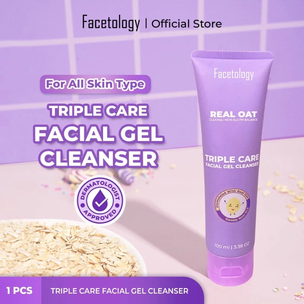 Facetology Triple Care Facial Oat Gel Cleanser 100ml