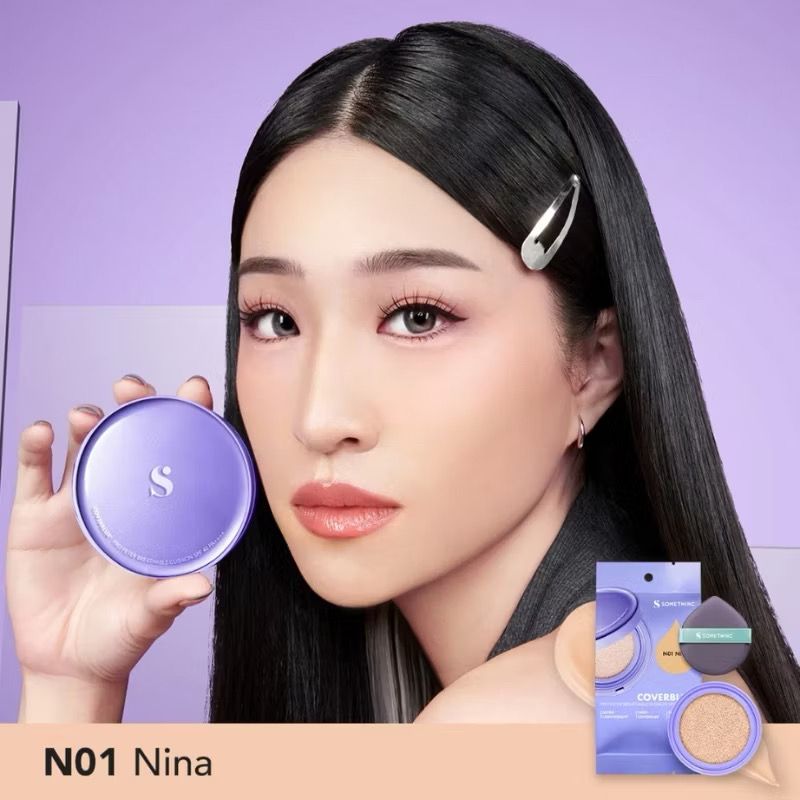 Somethinc Coverblur Pro Filter Breathable Cushion full set  ( NO1 Nina )