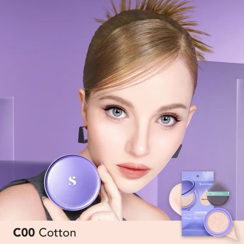 Somethinc Coverblur Pro Filter Breathable Cushion full set (C00 Cotton)
